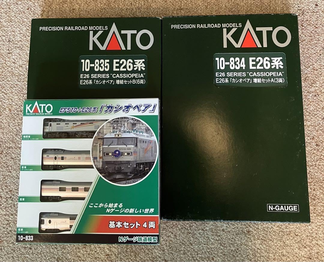鉄道模型 kATOカシオペア基本セットと増結セット3点
